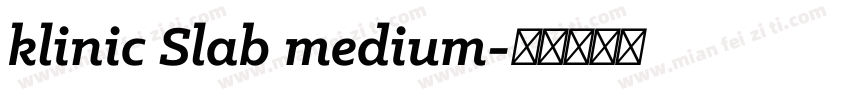 klinic Slab medium字体转换